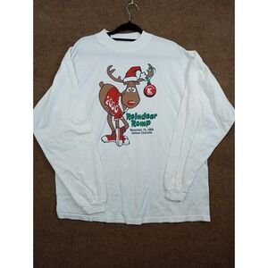 Vintage Reindeer Romp Shirt Mens XL 2000 Uptown Charlotte Event Long Sleeve 00s
